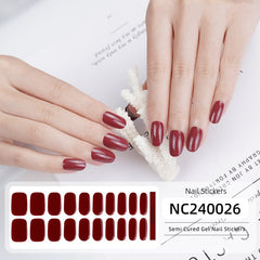 240026-Burgundy - Half Baked Nail Stickers