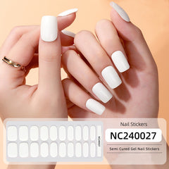 240027-Pure White - Half Baked Nail Stickers