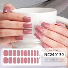 240139-Pale Pink Solid Color-Half Baked Nail Stickers