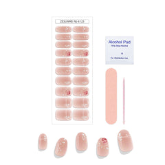 6123-Floral Pink - Half Baked Nail Stickers